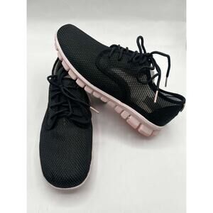 NoSoX Winkle-L Women 7M Black Blush Mesh Sneakers Lightweight Comfort NEW